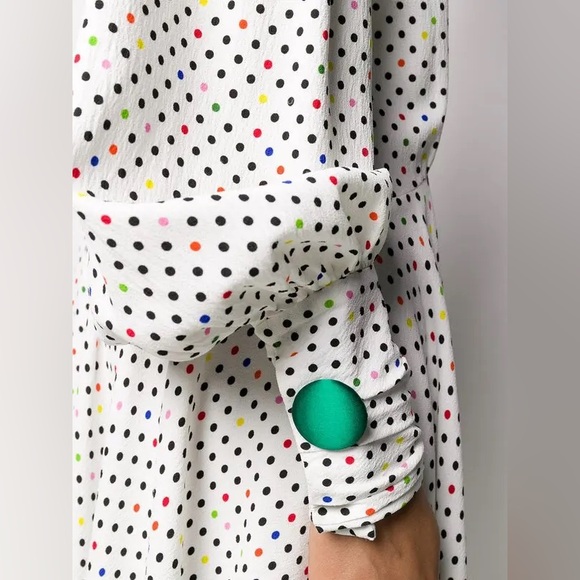 NWOT CHRISTOPHER KANE
Polka Dot Tie Neck Dress - White size 12 - Picture 5 of 16